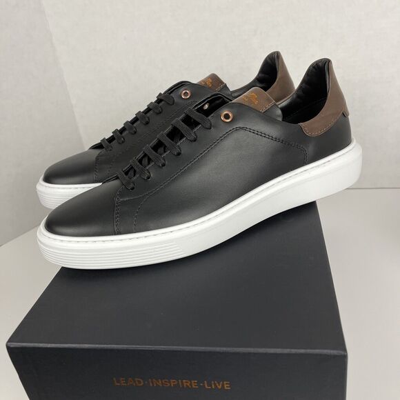 GoodMan Mens Sneakers 10 Legend London Black Italy Leather Shoes Good Man - Picture 4 of 12